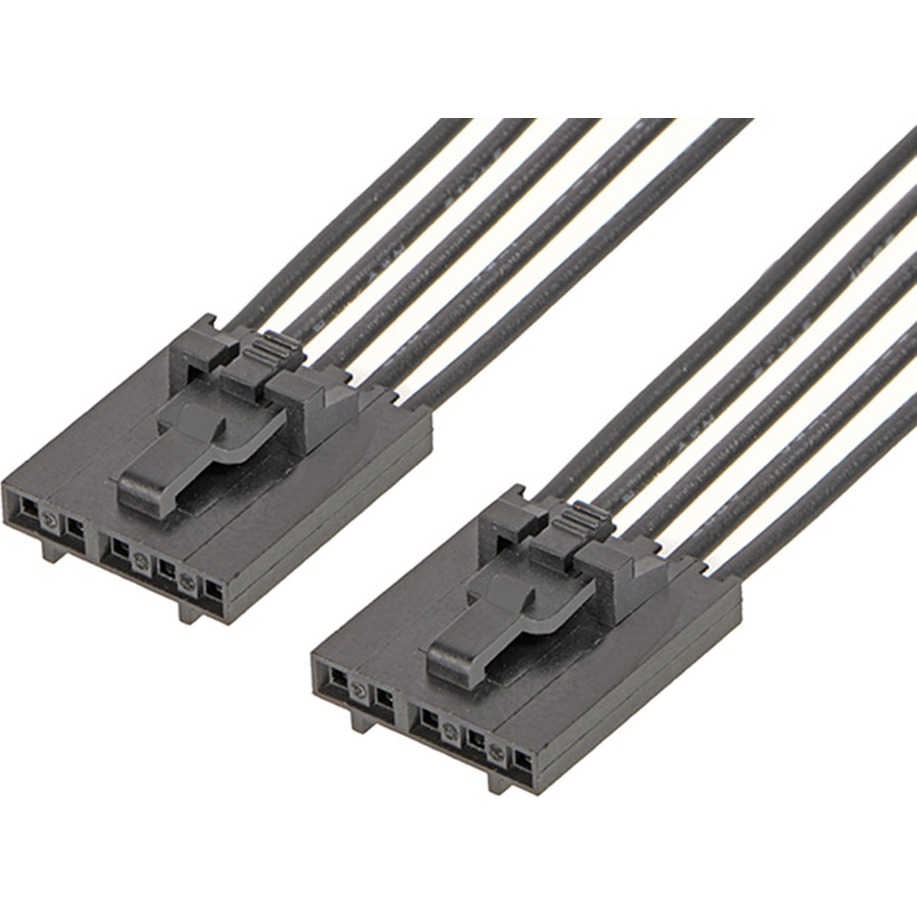 Molex-2162701053 其他电缆组件 Cable Assembly UL 11028 0.3m 22AWG Wire to Board to Wire to Board 5 to 5 POS F-F Crimp-Crimp SL Bag