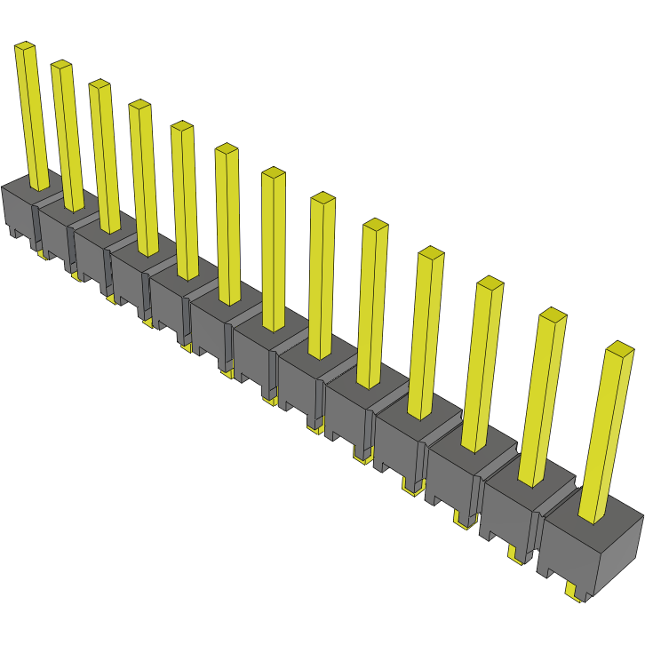 Samtec-MTSW-113-07-T-S-280 Piastre connettori e prese PCB Conn Unshrouded Header HDR 13 POS 2.54mm Solder ST Top Entry Thru-Hole Bulk
