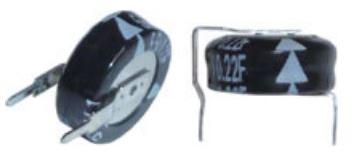 Panasonic Industry-EEC-S0HD334V Capacitor Electric Double Layer- Supercaps Cap Supercap 0.33F 5.5V -20% to 80% ( 10.5 X 5.5mm ) Radial Stacked Coin 5mm 0.075 Ohm 1000h 70°C Bulk