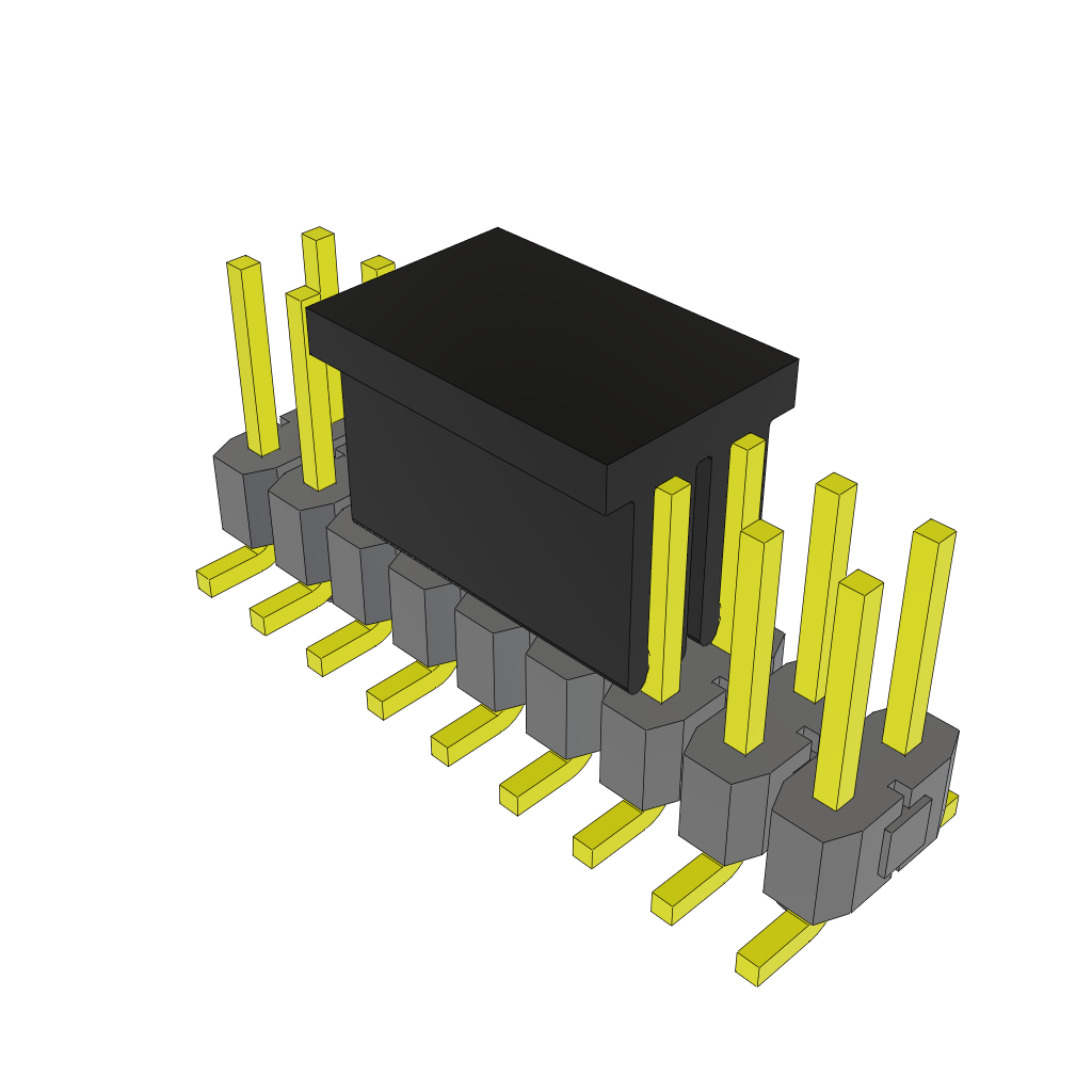 Samtec-TSM-109-01-F-DV-A-P Steckverbinderleisten und Leiterplattenbuchsen Conn Unshrouded Header HDR 18 POS 2.54mm Solder ST SMD Tube