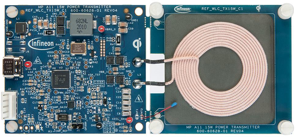 Infineon Technologies AG-REFWLCTX15WC1 Energiemanagement, Entwicklungsplatinen und -kits WLC1115 Wireless Charging UpV to 18V Output Evaluation Board