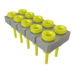 Conn Socket Strip SKT 10 POS 2.54mm Solder ST Top Entry Thru-Hole Tube