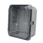 Light Gray Polycarbonate Bracket Mount Heavy Duty NEMA 6P/IP68 Hinged Cover PC Enclosure