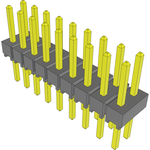 Conn Unshrouded Header HDR 18 POS 2.54mm Solder ST Top Entry Thru-Hole Bulk