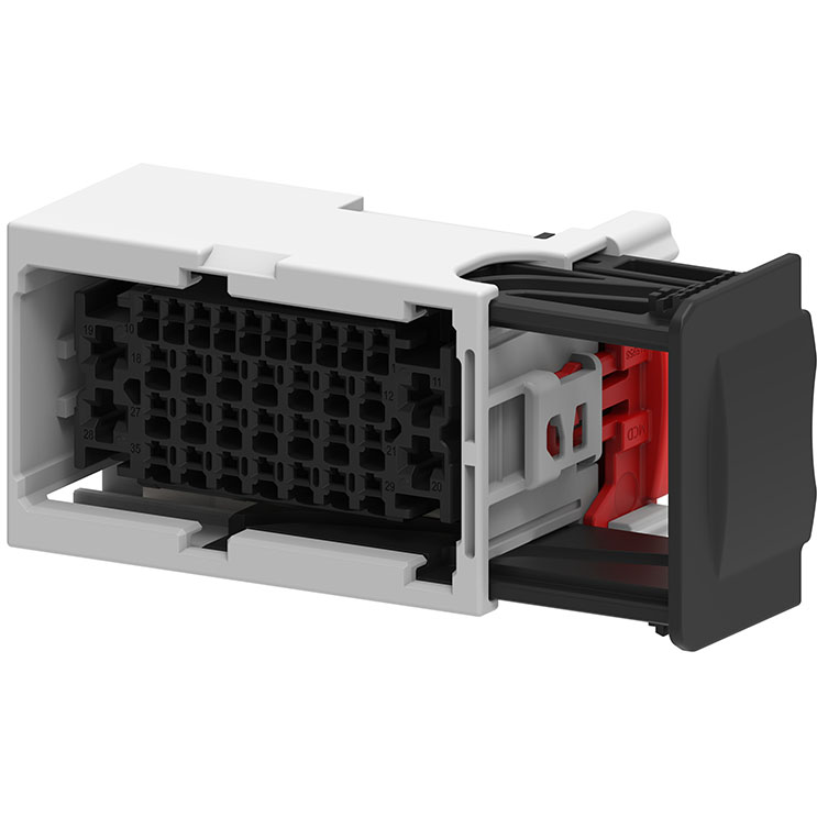 Molex-2159580163 Connector Discrete Wire Housing Conn Housing RCP 35 POS 2.5mm/3.5mm Crimp ST Cable Mount Gray MX-DaSH Carton