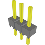 Conn Unshrouded Header HDR 3 POS 2.54mm Solder ST Top Entry Thru-Hole Bulk
