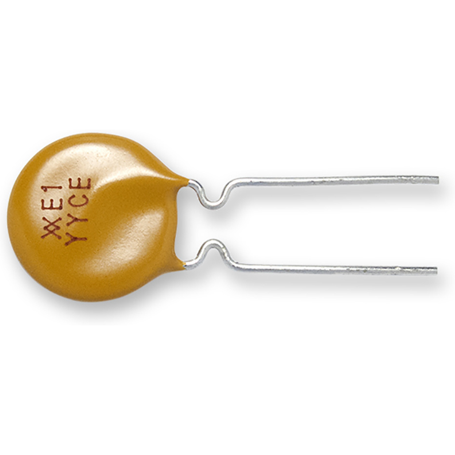 Littelfuse-AHEF100 Fusible reprogramable PTC PTC Resettable Fuse 1A(hold) 1.9A(trip) 32VDC 100A 1.4W 6.2s 0.15Ohm Radial 9.7 X 3mm Bag