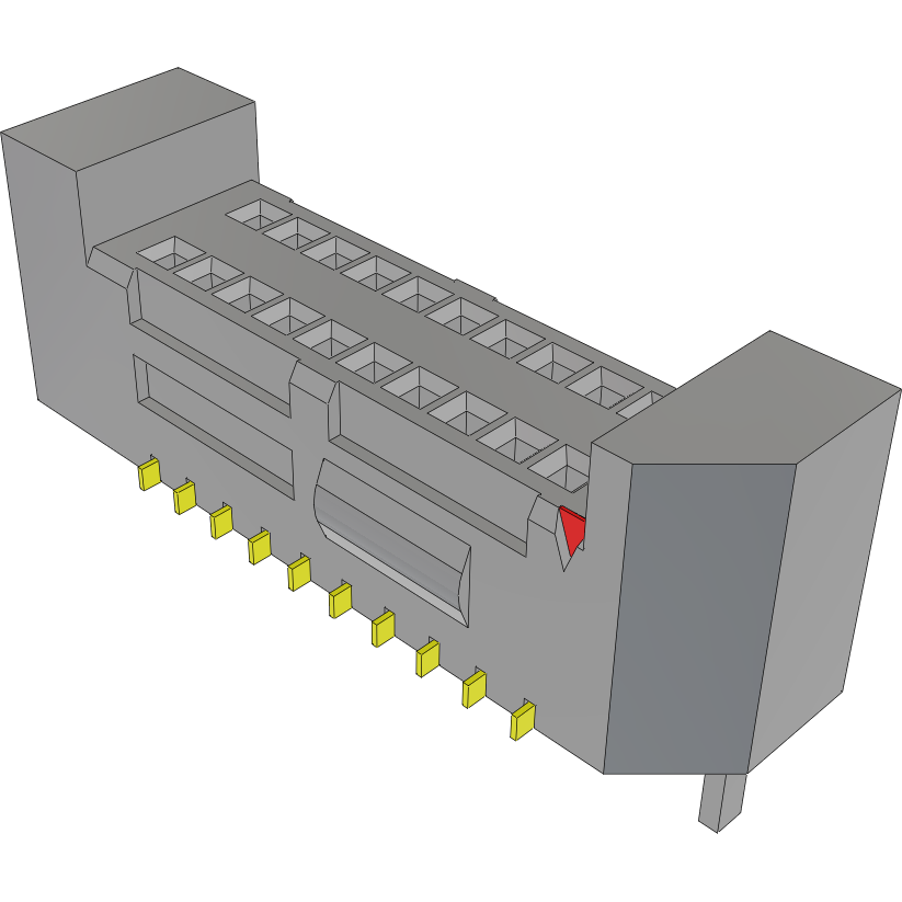 Samtec-SEML-110-02-03.0-H-D-WT-TR Steckverbinderleisten und Leiterplattenbuchsen Conn Micro Socket Strip SKT 20 POS 0.8mm Solder ST SMD T/R