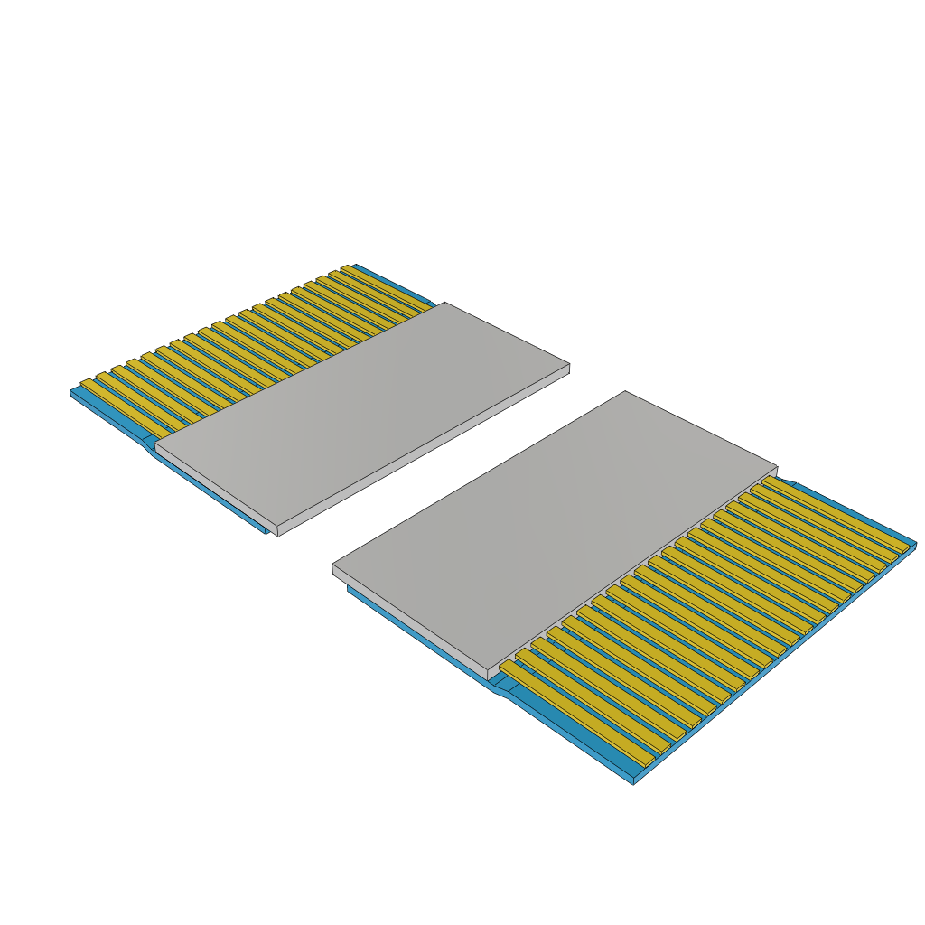 Samtec-FJH-20-D-10.00-4 Flachband Kabelbaugruppen Cable Assembly 0.25m 0.5mm 20 to 20 POS FFC to FFC Bulk