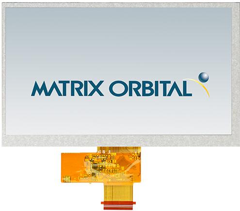Matrix Orbital-MOP-TFT800480-70A-BLM-TPN Módulos TFT 7in TFT WVGA 800x480Pixels Parallel 600cd/m2 LED Backlight -20°C to 70°C