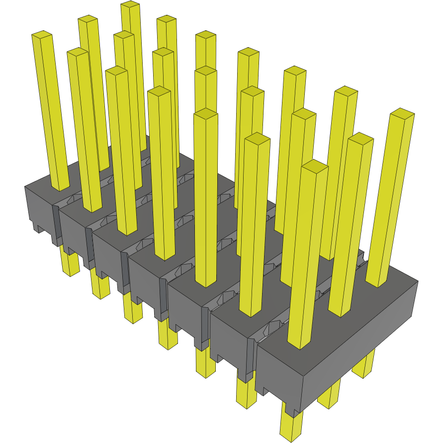 Samtec-MTSW-107-08-G-T-315 Steckverbinderleisten und Leiterplattenbuchsen Conn Unshrouded Header HDR 21 POS 2.54mm Solder ST Top Entry Thru-Hole Bulk