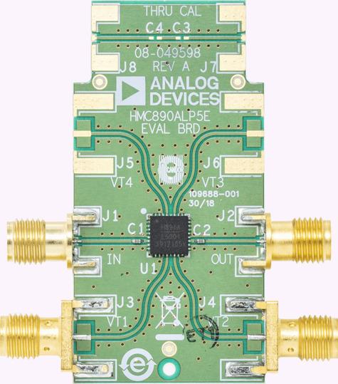 Analog Devices-EV1HMC891ALP5 Placas y kits de desarrollo inalámbricos/RF HMC891A Active Filter Evaluation Board