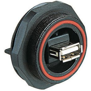 Bulgin Components PLC-PX0848/AA Connector USB USB 2.0 Sealed A Socket Front of Panel to Standard A Socket Rear of Panel