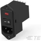 TE Connectivity-PM0SSDSX0 电源接入模块 Power Entry Module EMI Filtered M 3 POS (115VAC/230)VACVAC 10A Fuse/Switch/Voltage Selector ST 1 Port