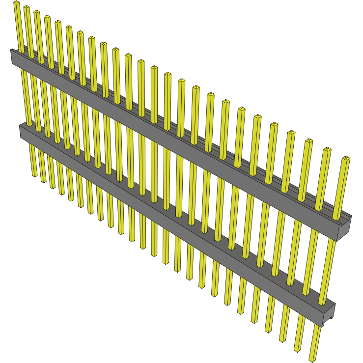 Samtec-EW-25-19-G-S-670 Connector Headers and PCB Receptacles Conn Board Stacker HDR 25 POS 2.54mm Solder ST Top Entry Thru-Hole Bulk