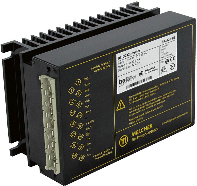 Bel Power Solutions-EK1601-9ERTG DC/DC-Wandler und Spannungsreglermodul Module DC-DC 220VIN 1-OUT 24V 6A 150W 15-Pin