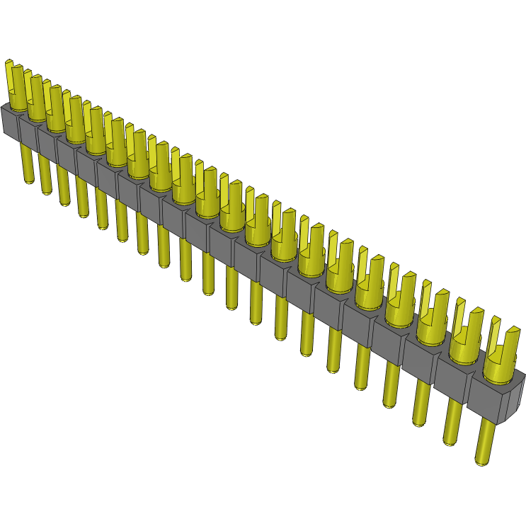 Samtec-TS-120-T-C-2 Embases de raccordement et réceptacles PCB Conn Unshrouded Header HDR 20 POS 2.54mm Solder ST Top Entry Thru-Hole Bulk