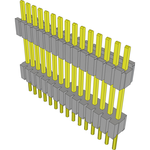 Conn Board Stacker HDR 15 POS 1.27mm Solder ST Thru-Hole Tube