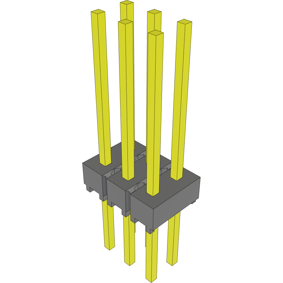 Samtec-MTSW-103-10-T-D-470 Steckverbinderleisten und Leiterplattenbuchsen Conn Unshrouded Header HDR 6 POS 2.54mm Solder ST Top Entry Thru-Hole Bulk