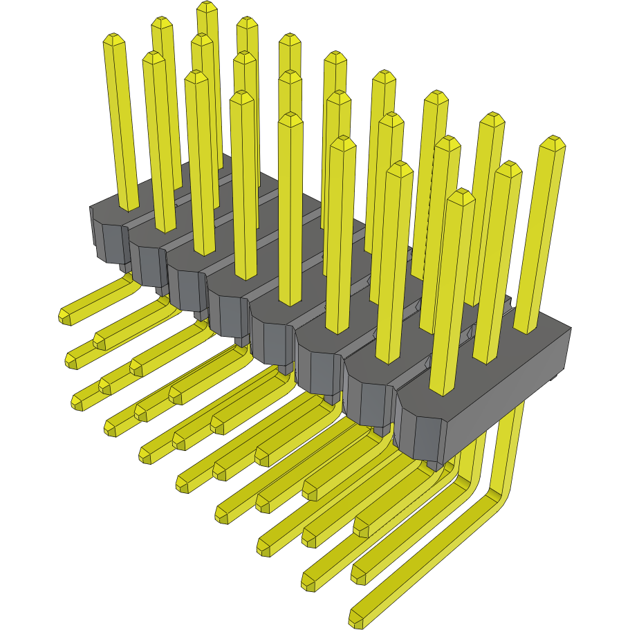 Samtec-TSW-108-25-G-T-RA Steckverbinderleisten und Leiterplattenbuchsen Conn Unshrouded Header HDR 24 POS 2.54mm Solder RA Side Entry Thru-Hole Bulk