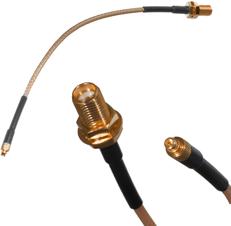 Cinch Connectivity Solutions-415-0071-MM150 Kabelbaugruppen Koaxial Straight SMA Bulkhead Jack To Straight MMCX Plug Cable Assembly, RG316
