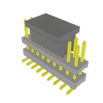 Conn Board Stacker HDR 18 POS 2mm Solder ST Top Entry SMD T/R