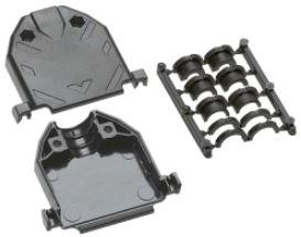 Cinch Connectivity Solutions-DCHE003 Adaptadores de manguitos ajustables Backshell 180° E Shell Size Zinc Steel