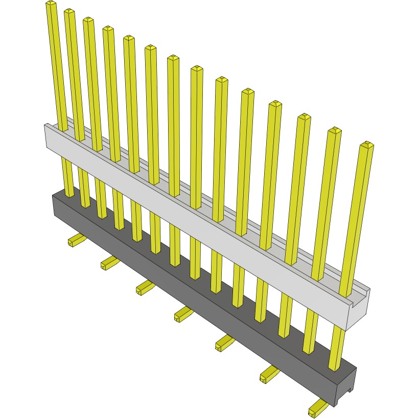 Samtec-HW-14-12-G-S-475-SM Steckverbinderleisten und Leiterplattenbuchsen Conn Board Stacker HDR 14 POS 2.54mm Solder ST Top Entry SMD Tube