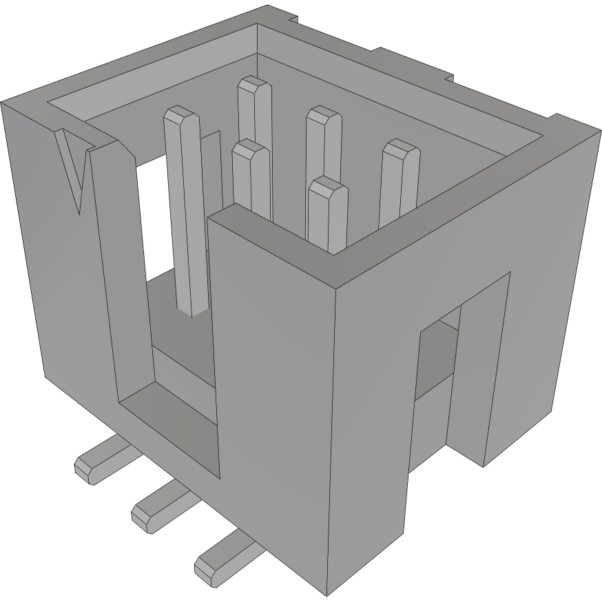 Samtec-HTSS-103-01-T-DV-TR Embases de raccordement et réceptacles PCB Conn Shrouded Header (4 Sides) HDR 6 POS 2.54mm Solder ST Top Entry SMD FLEX STACK T/R