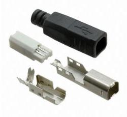CnC Tech, LLC-1001-002-BL-KIT Connector USB Conn USB 1.1 Type B PL 4 POS ST Cable Mount 4 Terminal 1 Port Bag