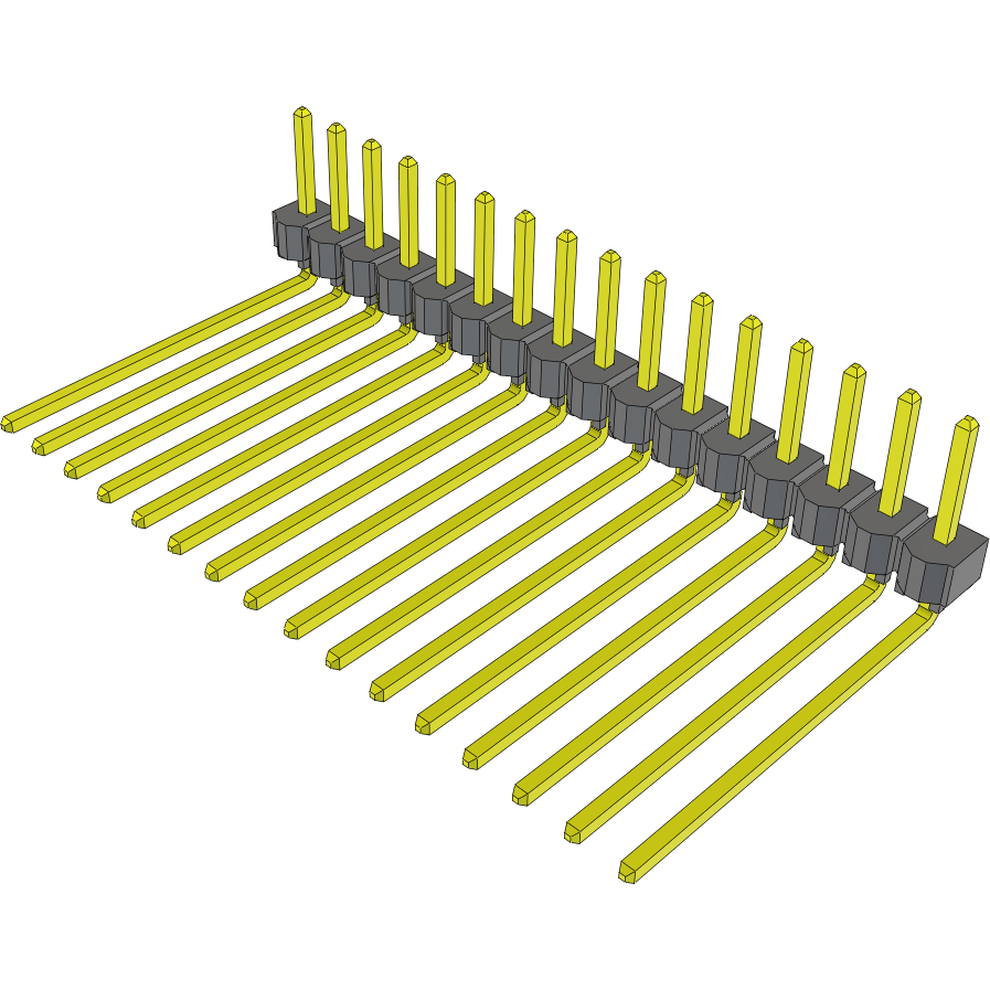 Samtec-TSW-116-28-T-S-RA Steckverbinderleisten und Leiterplattenbuchsen Conn Unshrouded Header HDR 16 POS 2.54mm Solder RA Side Entry Thru-Hole Bulk