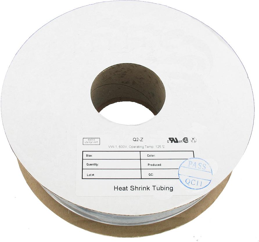 Qualtek Electronics-Q2-Z-1-01-MS50FT Wärmeschrumpfende Produkte Heat Shrink Tubing ST Polyolefin Black Thin Spool