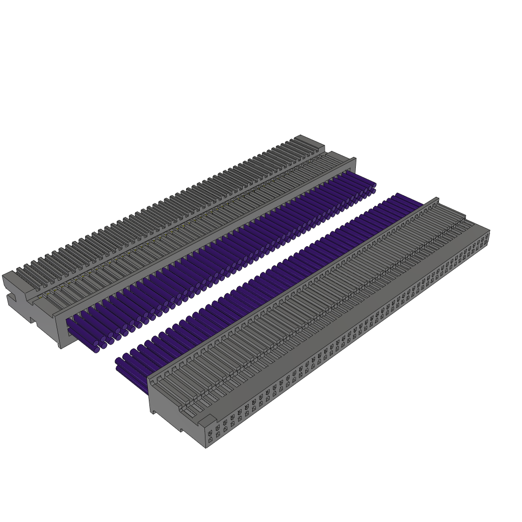 Samtec-TFSD-50-28-G-10.00-T-NUS Andere Kabelbaugruppen Cable Assembly Discrete Wire 0.254m 28AWG Terminal Strip to Socket Strip 100 to 100 POS HDR-SKT Crimp-Crimp Layer