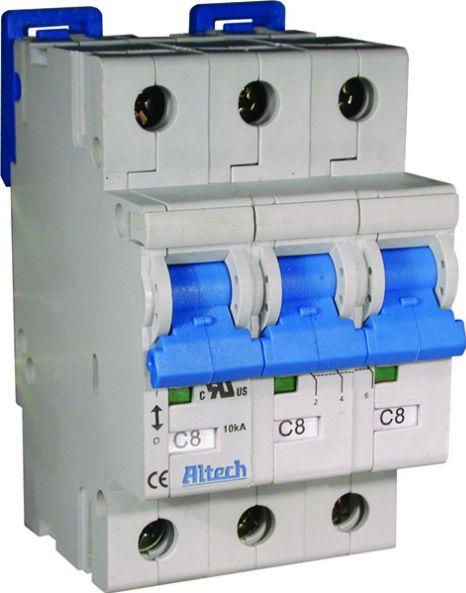 Altech Corporation-3DU20R Circuit Breakers Circuit Breaker Supplementary Protector 3Pole 20A 277VAC/480VAC