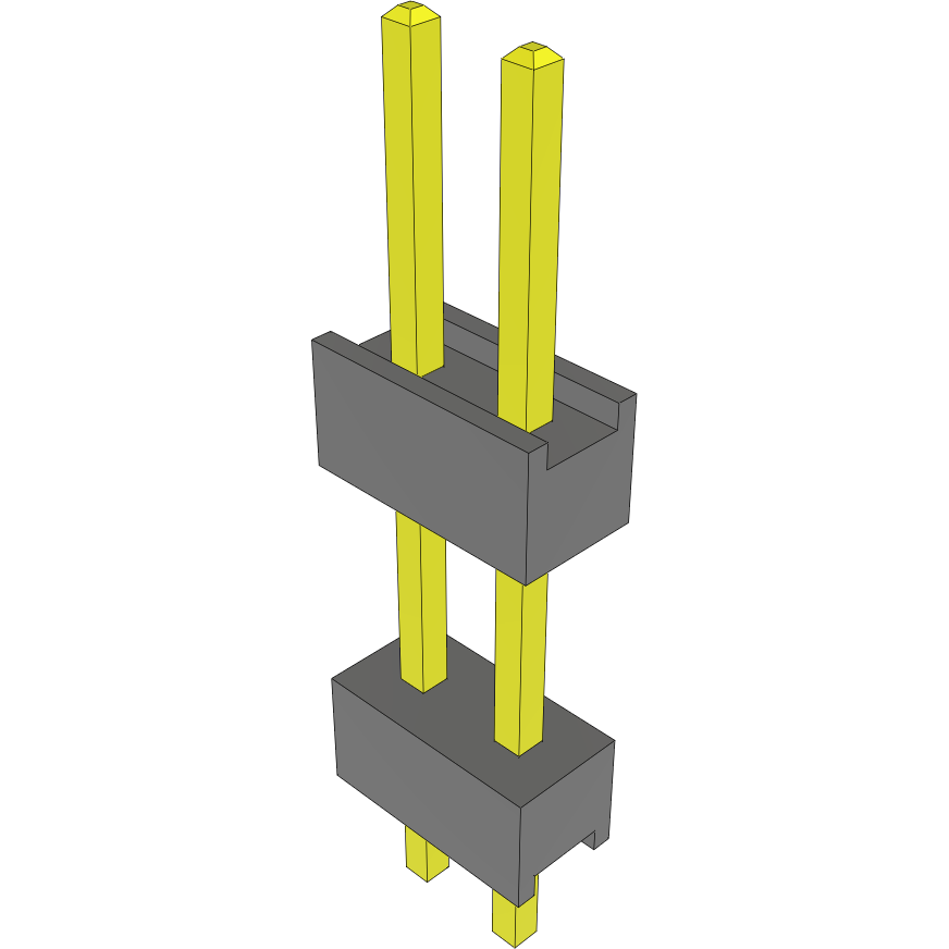 Samtec-DW-02-09-T-S-394 Steckverbinderleisten und Leiterplattenbuchsen Conn Board Stacker HDR 2 POS 2.54mm Solder ST Top Entry Thru-Hole Bulk