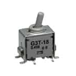 Switch Toggle (ON) OFF (ON) SPDT Round Lever Gull Wing 0.1A 28VAC 28VDC 0.4VA PC Mount with Bracket Tray