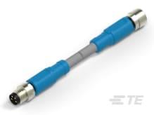 TE Connectivity-1SET312552R0000 null Cable Assembly Circular 5m 24AWG M8 Circular to M8 Circular 4 to 4 Straight to Straight