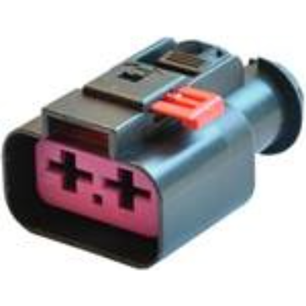 Delphi-33500397 Einzeladersteckverbinder, Gehäuse Conn Housing F 2 POS Crimp ST Cable Mount Black