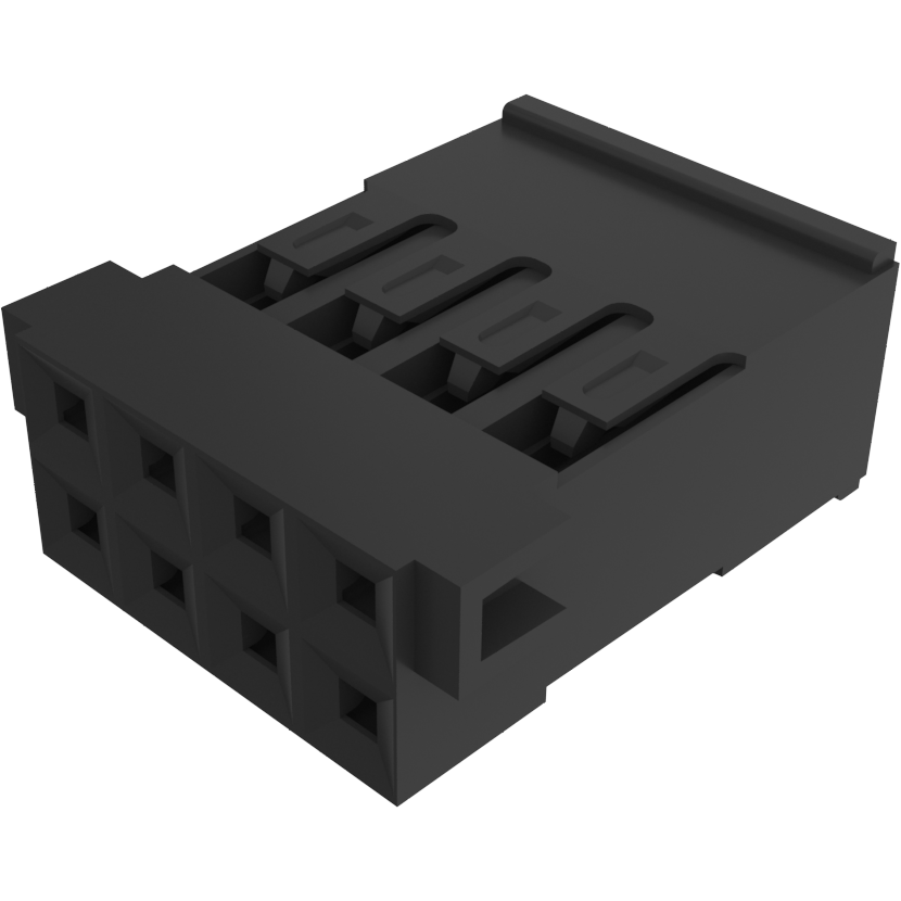 Amphenol Communications Solutions-68105-003LF Einzeladersteckverbinder, Gehäuse PV® Wire-to-Board Connector System, Mini Latch Housing, Double Row, 2.54mm (0.100in), 8 Positions