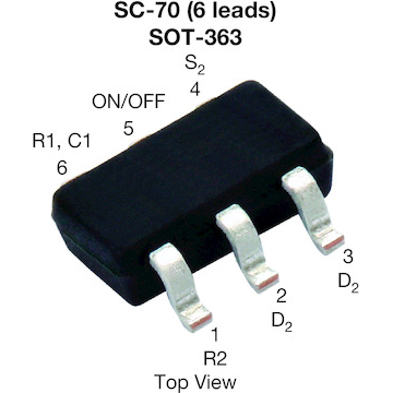 Vishay-SI1869DH-T1-GE3 Leistungsschaltern Power Switch Hi Side 1-OUT 303mOhm 6-Pin SC-70
