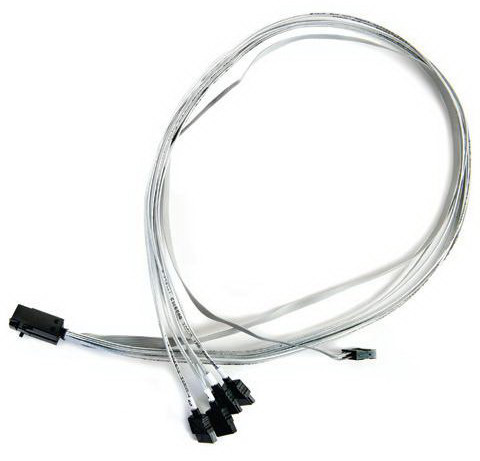 Microchip Technology-2279800-R Assemblage de câble autre Cable Assembly SATA 0.8m Mini-SAS HD to 4(Serial ATA) M-M Bag