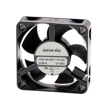 Same Sky (formerly CUI Devices)-CFM-3510CF-190-277 Blowers and Fans DC Fan Axial omniCOOL Bearing 12V 10.8V to 13.2V 5.9CFM 27.7dB 35 X 35 X 10.3mm Box