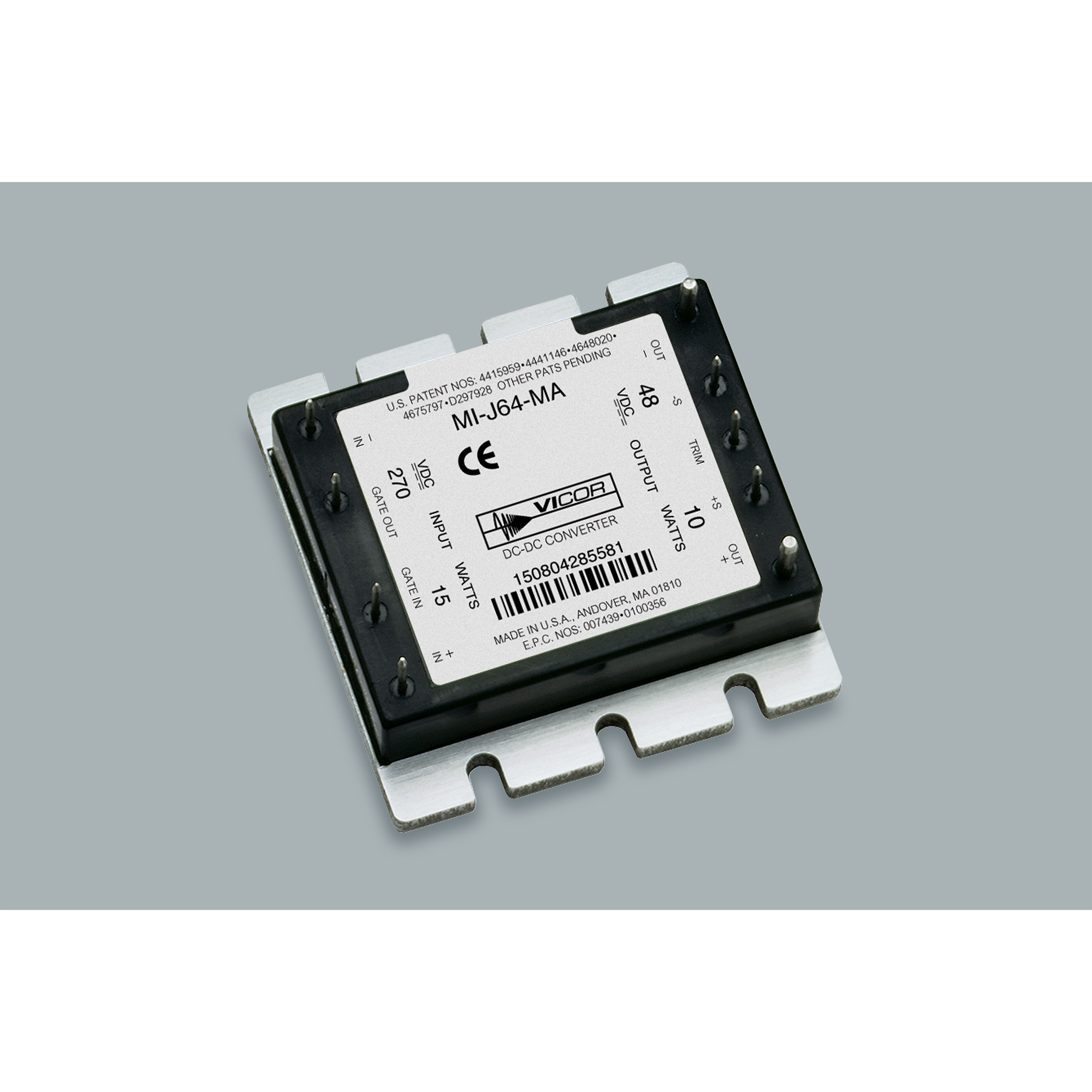 Vicor-MI-J6T-IY Convertisseur CC en CC et module de régulateur de commutation Module DC-DC 270VIN 1-OUT 6.5V 50W 9-Pin