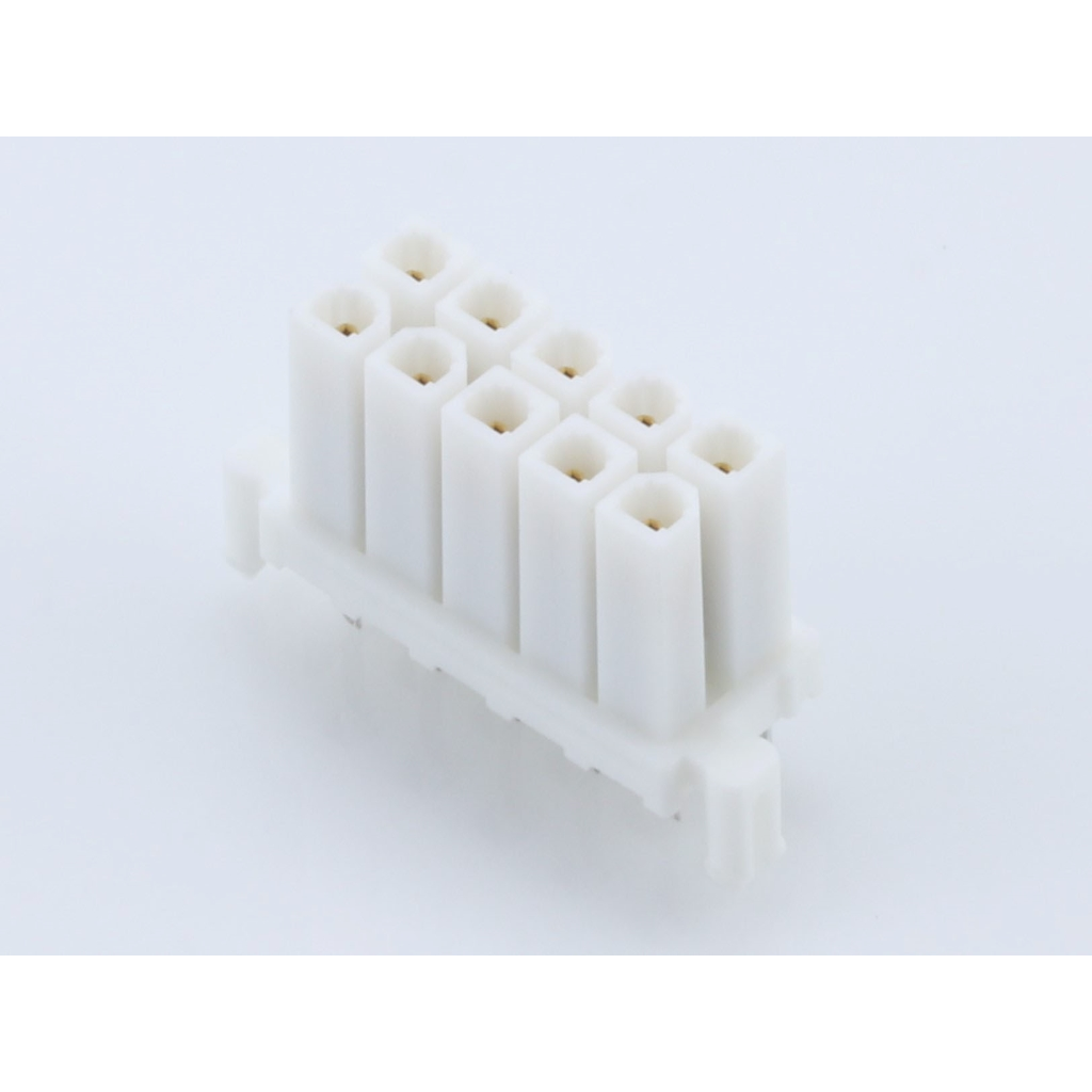 Molex-15247103 Connector Headers and PCB Receptacles Conn Wire to Board RCP 10Power POS 4.2mm Solder ST Top Entry Thru-Hole Mini-Fit BMI Tray