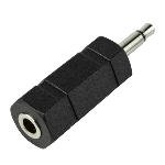 Conn 3.5MM Stereo-3.5MM Mono Adapter PL/RCP 2/2 POS ST Cable Mount 1/1 Port