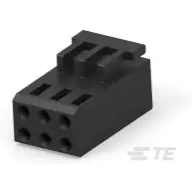 TE Connectivity-926476-3 Connector Discrete Wire Housing Conn Housing RCP 6 POS 2.54mm Crimp ST Cable Mount Black Bag