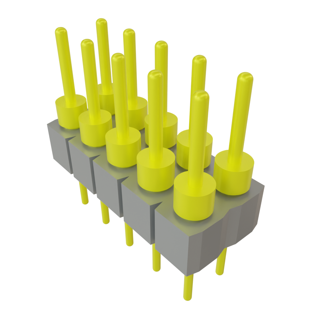 Samtec-TD-105-T-A Cabezales del conector y receptáculos PCB Conn Unshrouded Header HDR 10 POS 2.54mm Solder ST Top Entry Thru-Hole Tube