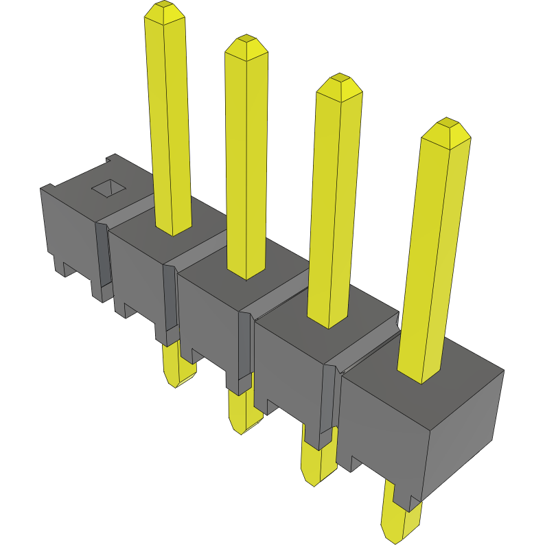 Samtec-TSW-105-07-L-S-005 连接器插头及 PCB 插座 Conn Unshrouded Header HDR 5 POS 2.54mm Solder ST Top Entry Thru-Hole Bulk