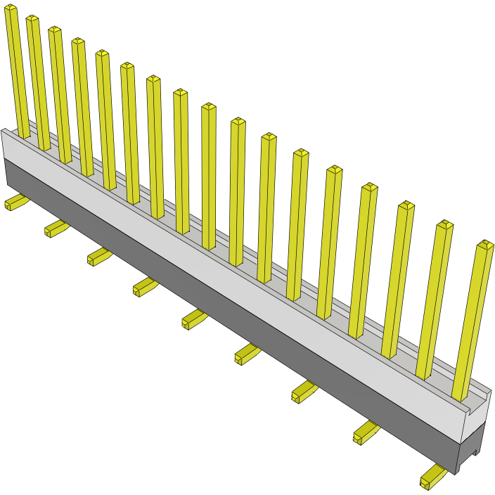 Samtec-HW-17-09-G-S-250-SM Cabezales del conector y receptáculos PCB Conn Board Stacker HDR 17 POS 2.54mm Solder ST Top Entry SMD Tube