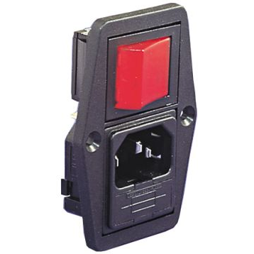 Bulgin Components PLC-BVB15/Z0000/11 Spannungsversorgungseingangsmodule Power Entry Module Unfiltered M 3 POS Fuse/Switch ST 1 Port